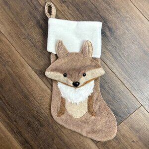 NEW Adorable Woodland Fox Christmas Stocking 3D Plush Texture Gigi Seasons